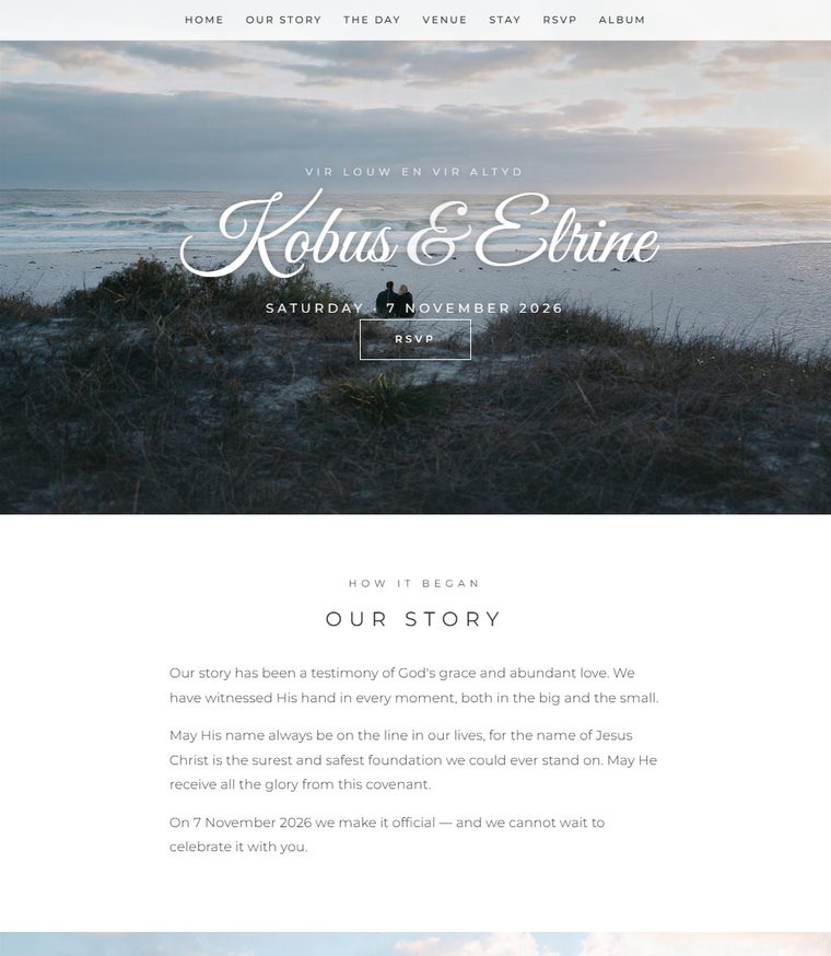 Screenshot of the base site